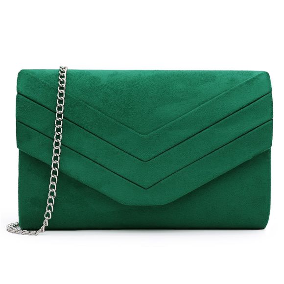 Clutch Purse, Suede Envelope Evening Purses Crossbody Shoulder :'D - Picture 1 of 7